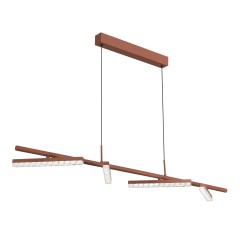 SL1018.603.04 Светильник подвесной ST-Luce терракотовый/прозрачный LED 1*32W 4000K EUCLIDICS