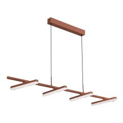 SL1018.603.04 Светильник подвесной ST-Luce терракотовый/прозрачный LED 1*32W 4000K EUCLIDICS