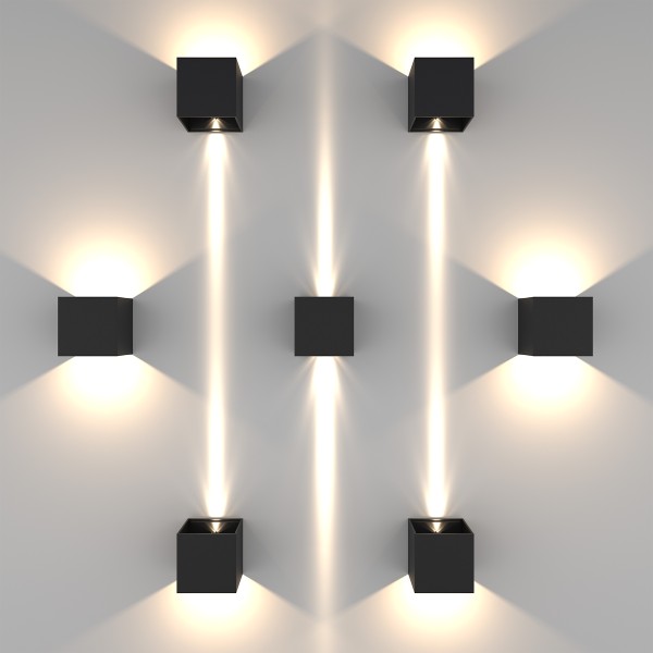 340537 Светильник DALLA 2х10W LED 2200LM G ЧЕРНЫЙ 4000K IP65