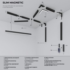 Slim Magnetic SL02 Трековый светильник 12W 4200K черный 85005/01 85005/01