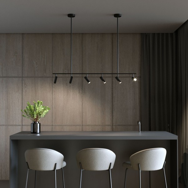 Потолочный светодиодный светильник с поворотным механизмом 20252/6 LED черный