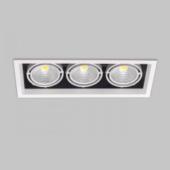 Светильник карданный LED 3*20W встраиваемый, WH IL.0006.2315