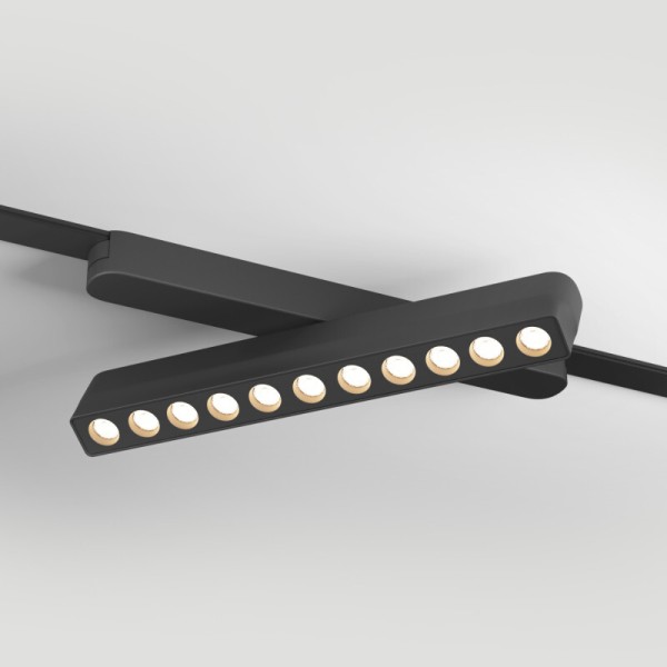 DK5338-BK Светильник для трека Air, серия Grill 4000 со светодиодом, L230*W26*H60мм, 48V DC, 12W, RA?90, 36°, 4000K, IP20, черный, алюминий