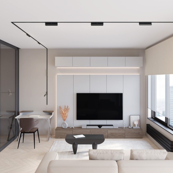 DK5338-BK Светильник для трека Air, серия Grill 4000 со светодиодом, L230*W26*H60мм, 48V DC, 12W, RA?90, 36°, 4000K, IP20, черный, алюминий