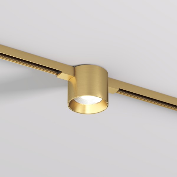 DK5743-SB Светильник для трека SHINE SPOT со светодиодом, D70*H60, 48V DC, 8W, RA?90, 3000K, IP20, сатинированная латунь, алюминий