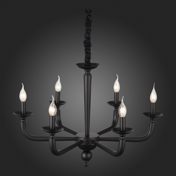 SL1114.403.06 Люстра подвесная ST-Luce Черный E14 6*40W FORTEZA