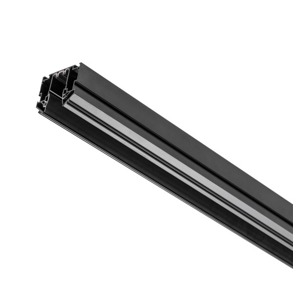 505437 Трек встраиваемый под гарпун 3м TETA PRO ЧЕРНЫЙ в натяжной ПВХ потолок (Резинки 2 шт в комплекте)