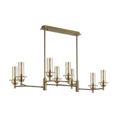 6554/8C CLASSI LN25 28 бронза/коньячный/металл/стекло Люстра потолочная E14 8*40W 220V MADONNA