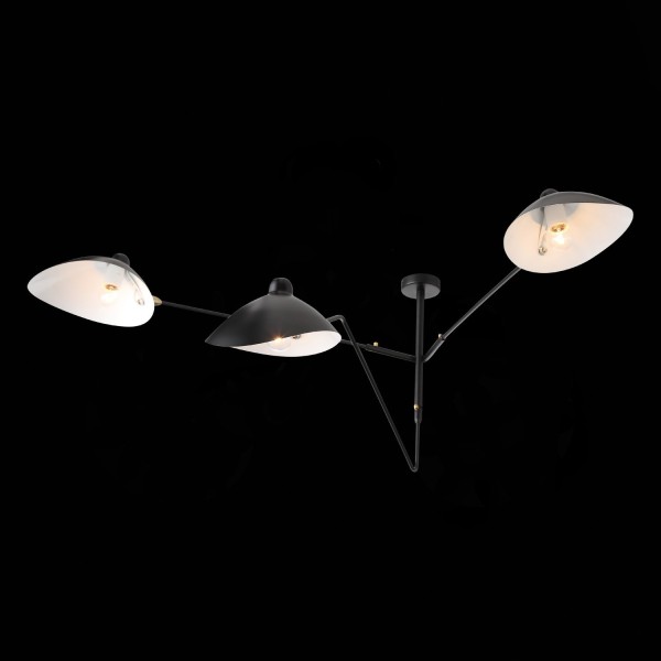 SL305.402.03 Люстра потолочная ST-Luce Черный/Черный, Белый E27 3*60W SPRUZZO