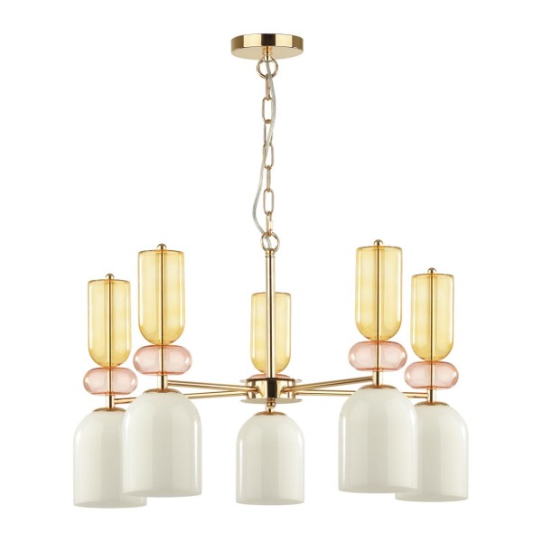 4589/5 MODERNI LN22 97 золотой Люстра E27 5*40W 220V GILLIAN