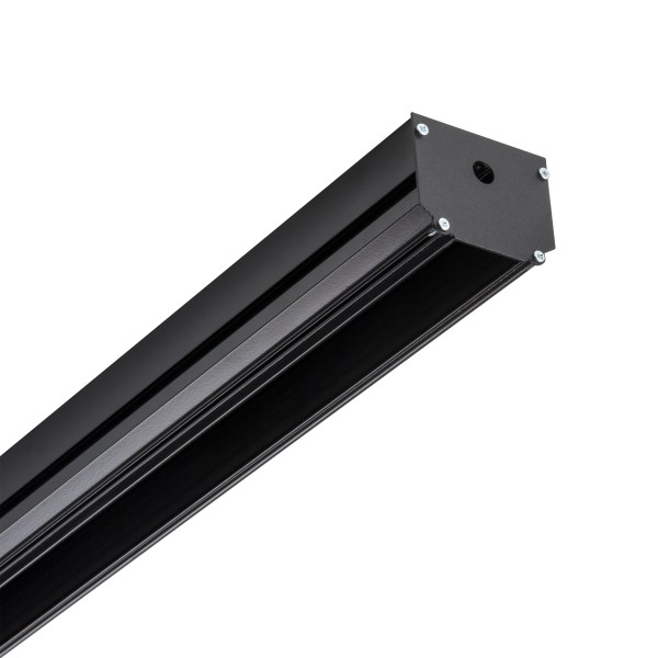 505427 Трек встраиваемый под гарпун 2м TETA PRO ЧЕРНЫЙ в натяжной ПВХ потолок (Резинки 2 шт в комплекте)