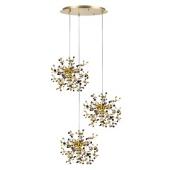 L3PR721132 Подвес тройной круглый EXTRA 3x3x5W(led) G9  (721132 - 3 + 572132 -1) ЗОЛОТО