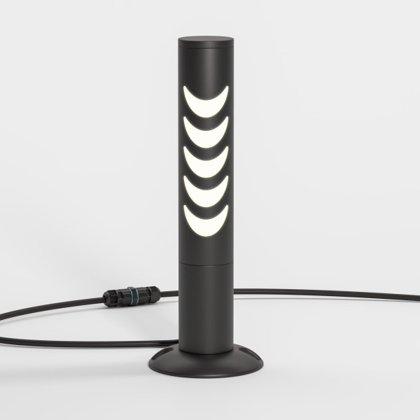 Светильник садово-парковый Smile 6w 3000K черный 35188/S