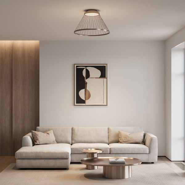 Потолочный светодиодный светильник 40019/1 LED коричневый