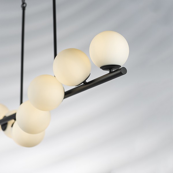 815187 Люстра CROCO 8х40W E14 ЧЕРНЫЙ МАТОВЫЙ