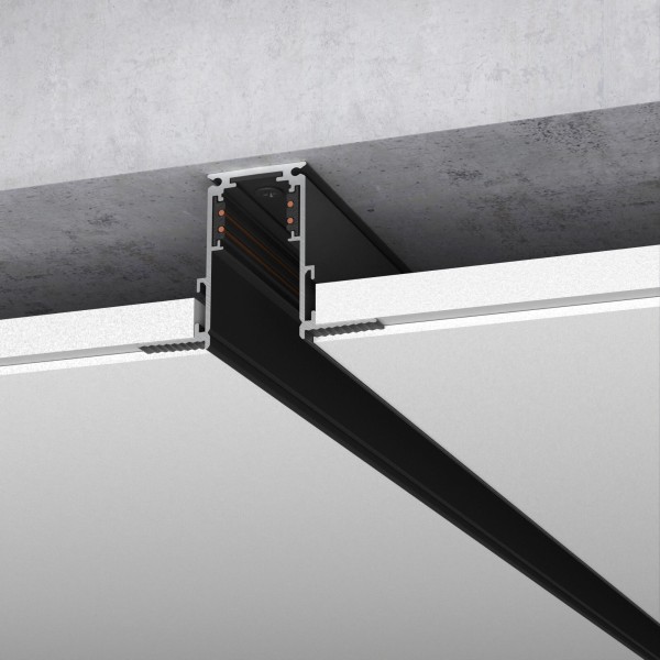 Slim Magnetic Шинопровод встраиваемый черный (2м) 85087/00 85087/00