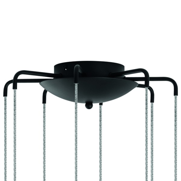 L8T747447 Люстра TUBO LED 40W 2560LM 25G ЧЕРНЫЙ 4000K (574737+747447 (8шт)