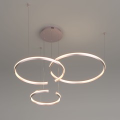 Подвесной светодиодный светильник с пультом управления 90180/3 сатин-никель