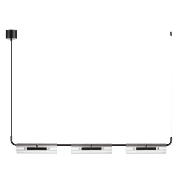 6561/6 SUSPENTIONI LN25 241  черный/прозрачный/металл/стекло Подвес G9 6*20W 220V TORONTO