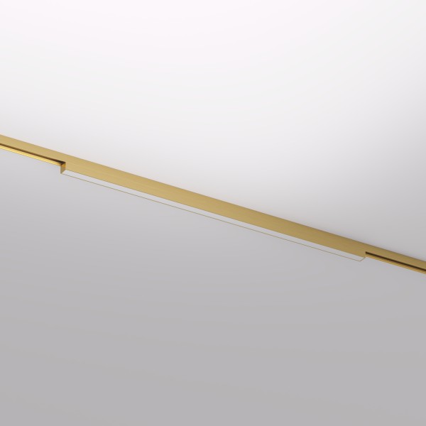 DK5752-SB Светильник для трека SHINE LINEAR со светодиодом, L601*W19*H27, 48V DC, 24W, RA?90, 3000K, IP20, сатинированная латунь, алюминий