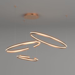 Подвесной светодиодный светильник с пультом управления 90180/3 золото