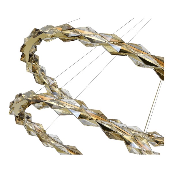 SL6009.203.02 Люстра подвесная ST-Luce Золотистый/Прозрачный,Янтарный LED 1*45W 3000K DIAMANTA