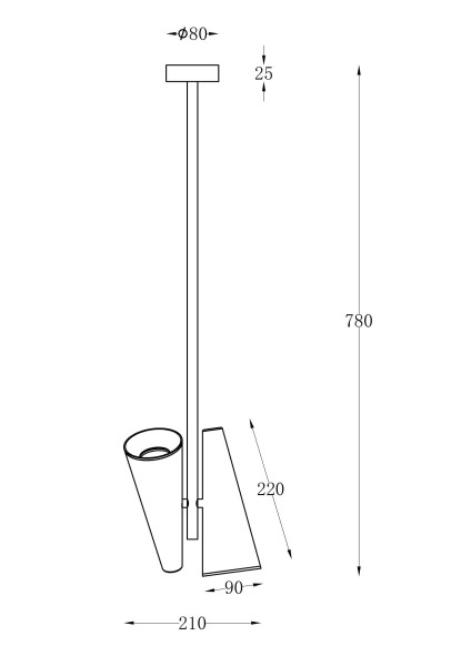 Подвесной светильник Maytoni MOD095PL-02BS