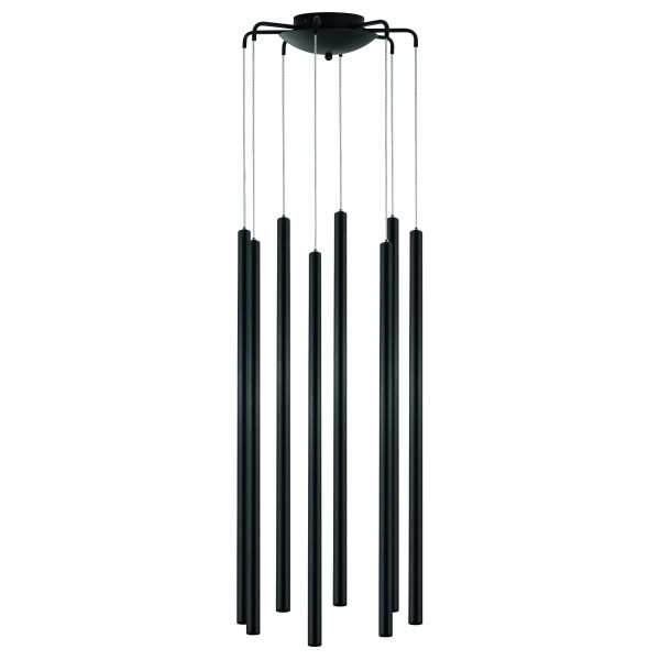 L8T747347 Люстра TUBO LED 40W 2560LM 25G ЧЕРНЫЙ 4000K (574737+747347 (8шт)