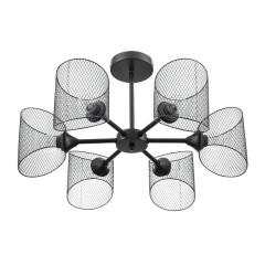 8238/6C COUNTY LN25 258 черный металл Люстра потолочная Е27 6*60W 220V TIDINA