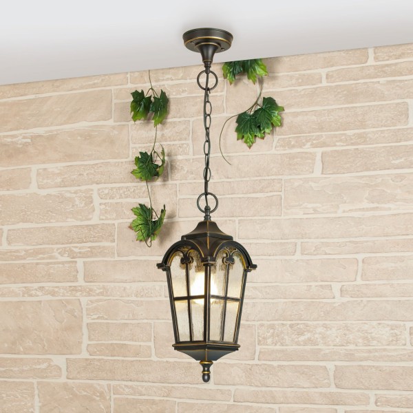 Уличный подвесной светильник Mira H черное золото IP44 Mira H черное золото