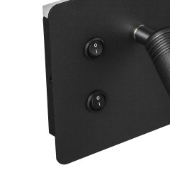 808557 Бра MURO 4,5W+3W LED 360LM+240LM ЧЕРНЫЙ 3000K