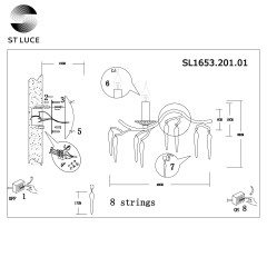 SL1653.201.01 Бра ST-Luce Золотистый/Золотистый E14 1*40W SIENA