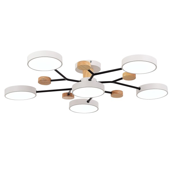 SLE6006-502-06 Светильник потолочный Белый/Белый LED 6*12W 3000K/4500K/6000K FAEMA