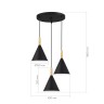 SLE1255-423-03 Светильник подвесной Черный/Черный E27 3*40W ARKET