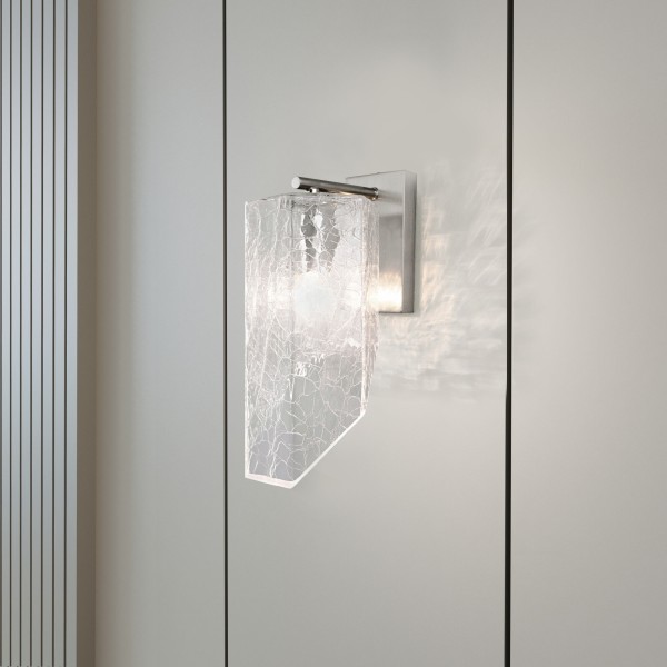 Настенный светильник с плафоном из фактурного стекла 381/1