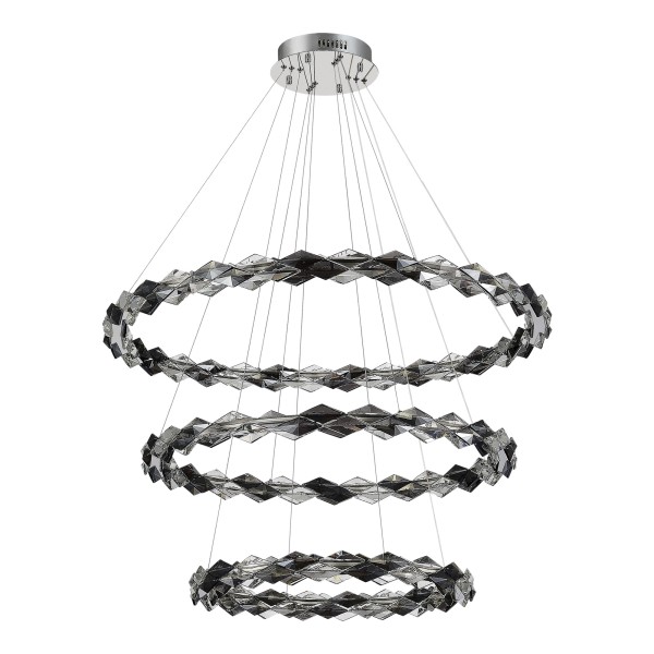 SL6009.103.03 Люстра подвесная ST-Luce Хром/Прозрачно-Дымчатый LED 1*75W 3000K DIAMANTA