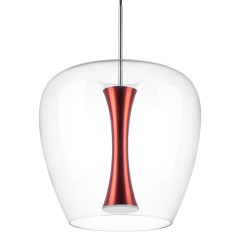 804202 Люстра CUPOLA LED 10W 500LM АЛЮМИНИЙ/КРАСНЫЙ 3000K