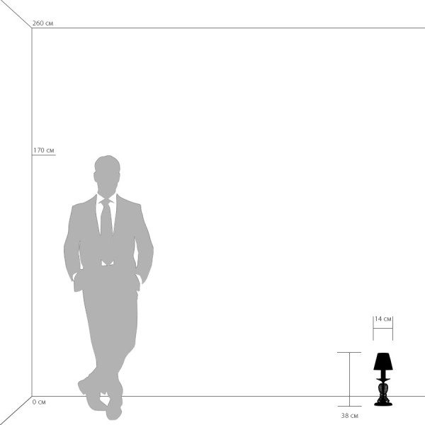 705914 Настольная лампа RICCIO 1х40W E14 ХРОМ