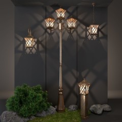 Уличный подвесной светильник Cassiopeya H черное золото IP44 Cassiopeya H черное золото