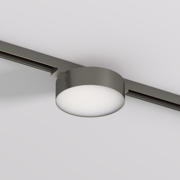 DK5762-DN Светильник для трека SHINE FLOW со светодиодом, D95*H28, 48V DC, 8W, RA?90, 3000K, IP20, темный никель, алюминий