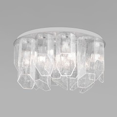 Умный потолочный светильник с плафонами из фактурного стекла 381/10