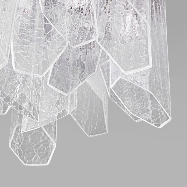 Умный потолочный светильник с плафонами из фактурного стекла 381/10