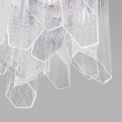 Умный потолочный светильник с плафонами из фактурного стекла 381/10