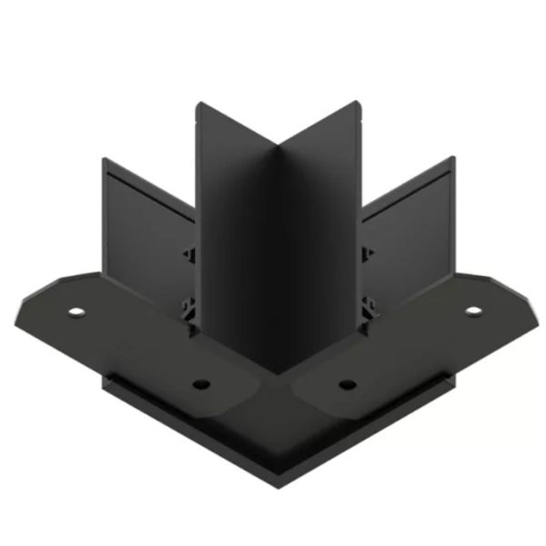 Угловой трековый соединитель S20 Чёрный PC | 54х54mm