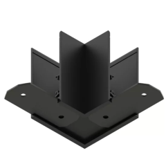 Угловой трековый соединитель S20 Чёрный PC | 54х54mm