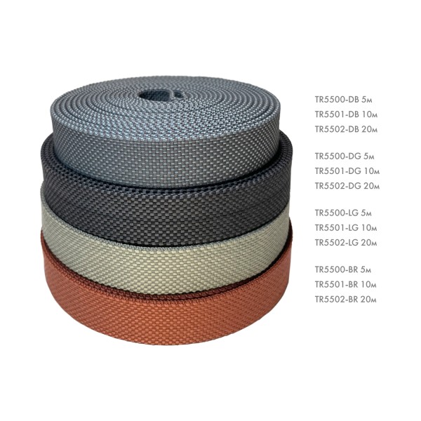 TR5501-DG Гибкий трек-ремень Belty, серия Base, 10м, 48V DC, IP20, тёмно-серый, ткань, медь