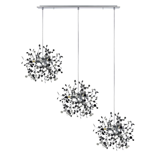 L3PL721134 Подвес тройной линейный EXTRA 3x3x5W(led) G9 (721134 - 3 + 572124 -1) ХРОМ