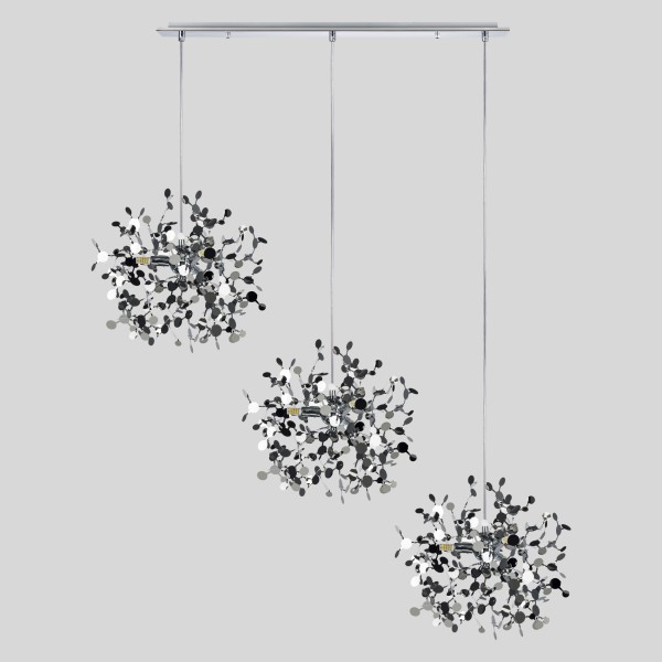 L3PL721134 Подвес тройной линейный EXTRA 3x3x5W(led) G9 (721134 - 3 + 572124 -1) ХРОМ