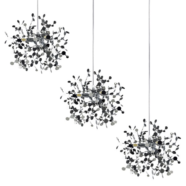 L3PL721134 Подвес тройной линейный EXTRA 3x3x5W(led) G9 (721134 - 3 + 572124 -1) ХРОМ