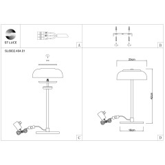 SL6002.404.01 Прикроватная лампа ST-Luce Черный/Дымчатый LED 1*7W 4000K LAZIO